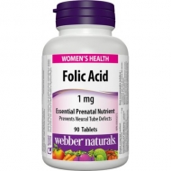 Folic Acid (kyselina listová) 1 mg Webber Naturals Folic Acid (kyselina listová) 1 mg Webber Naturals