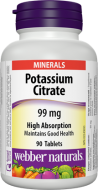 Potassium Citrate 99 mg Webber Naturals Potassium Citrate 99 mg Webber Naturals