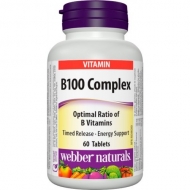 B100 Complex 100 mg Timed Release Webber Naturals B100 Complex 100 mg Timed Release Webber Naturals