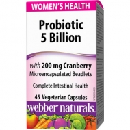 Probiotiká 5 mld. s brusnicami Webber Naturals Probiotiká 5 mld. s brusnicami Webber Naturals