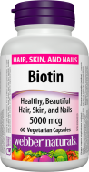 Biotin 5000 mcg Webber Naturals Biotin 5000 mcg Webber Naturals