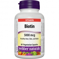 Biotin 5000 mcg Webber Naturals Biotin 5000 mcg Webber Naturals