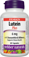 Luteín 6 mg s Čučoriedkami Webber Naturals Luteín 6 mg s Čučoriedkami Webber Naturals
