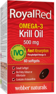 Omega-3 RoyalRed Krill Olej 500 mg Webber Naturals Omega-3 RoyalRed Krill Olej 500 mg Webber Naturals