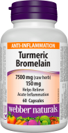 Turmeric, Bromelain 300/150 mg Webber Naturals Turmeric, Bromelain 300/150 mg Webber Naturals