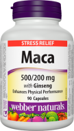 Maca + Ženšen 500 mg / 200 mg Webber Naturals Maca + Ženšen 500 mg / 200 mg Webber Naturals