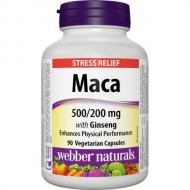 Maca + Ženšen 500/200 mg Webber Naturals Maca + Ženšen 500/200 mg Webber Naturals