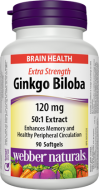 Ginkgo Biloba 120 mg Webber Naturals Ginkgo Biloba 120 mg Webber Naturals