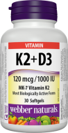 Vitamín K2 + D3 Webber Naturals Vitamín K2 + D3 Webber Naturals