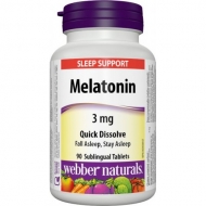 Melatonin 3 mg Webber Naturals Melatonin 3 mg Webber Naturals