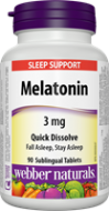 Melatonin 3 mg Webber Naturals Melatonin 3 mg Webber Naturals