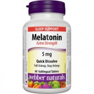 Melatonin 5 mg Webber Naturals Melatonin 5 mg Webber Naturals