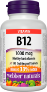 Vitamín B12 1000 mcg (Metylcobalamin) BONUS Webber Naturals Vitamín B12 1000 mcg (Metylcobalamin) BONUS Webber Naturals