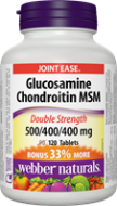 Glukosamín, Chondroitín a MSM 1300 mg Webber Naturals Glukosamín, Chondroitín a MSM 1300 mg Webber Naturals