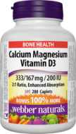 Calcium + Magnézium + Vitamín D3 BONUS Webber Naturals Calcium + Magnézium + Vitamín D3 BONUS Webber Naturals