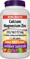 Calcium + Magnézium + Zinok BONUS Webber Naturals Calcium + Magnézium + Zinok BONUS Webber Naturals