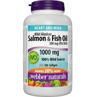 Omega-3 Salmon & Fish 1000 mg Webber Naturals Omega-3 Salmon & Fish 1000 mg Webber Naturals