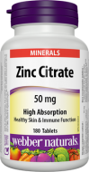 Zinc Citrate 50 mg Webber Naturals Zinc Citrate 50 mg Webber Naturals