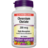 Chromium Chelate 200 mcg Webber Naturals Chromium Chelate 200 mcg Webber Naturals