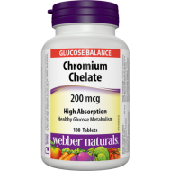 Chromium Chelate 200 mcg Webber Naturals Chromium Chelate 200 mcg Webber Naturals