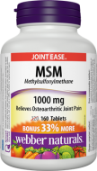 MSM 1000 mg (methyl-sulfonyl-methane) BONUS Webber Naturals MSM 1000 mg (methyl-sulfonyl-methane) BONUS Webber Naturals