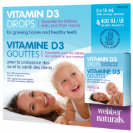 Vitamín D3 400 IU pre dojčatá Webber Naturals Vitamín D3 400 IU pre dojčatá Webber Naturals