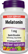 Melatonin 1 mg Webber Naturals Melatonin 1 mg Webber Naturals
