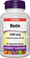Biotin 5000 mcg Webber Naturals Biotin 5000 mcg Webber Naturals