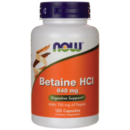 Betaine HCl 648 mg + Pepsin 150 mg Now Foods Betaine HCl 648 mg + Pepsin 150 mg Now Foods