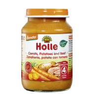 HOLLE detská výživa mrkva, zemiaky, hovädzie od 4 mesiaca HOLLE detská výživa mrkva, zemiaky, hovädzie od 4 mesiaca