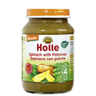 HOLLE detská výživa špenát, zemiaky od 4 mesiaca HOLLE detská výživa špenát, zemiaky od 4 mesiaca