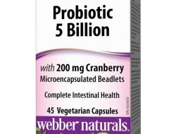 Probiotic 5 Billion, Cranberry Webber Naturals