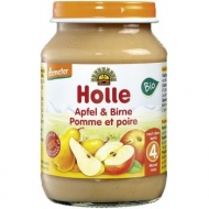 HOLLE Detská bio výživa (príkrm) jablko a hruška od 4. mesiaca HOLLE Detská bio výživa (príkrm) jablko a hruška od 4. mesiaca