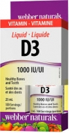 D3 vitamín 1000 IU kvapky Webber Naturals D3 vitamín 1000 IU kvapky Webber Naturals
