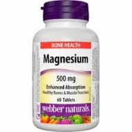 Horčík (Magnézium) 500 mg Webber Naturals Horčík (Magnézium) 500 mg Webber Naturals