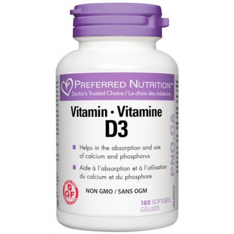 D3 vitamin 1000 IU Preferred Nutrition Webber Naturals